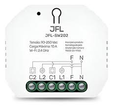 Controlador Inteligente Wifi 2 Interruptores JFL-SW202